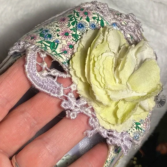 NWOT Irregular Choice platform ballet flats,lilac/mint floral,lace,flower, 7.5 - Picture 13 of 16